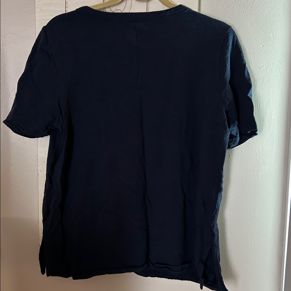 Chico's Classic Blue V-Neck Tee - Picture 3 of 3